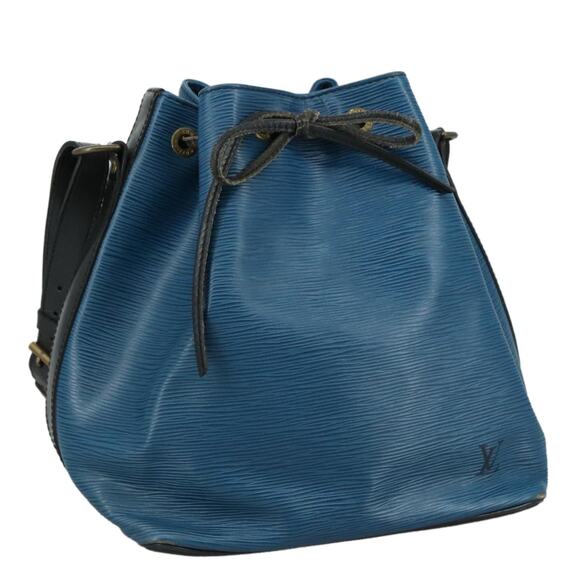 LOUIS VUITTON Epi Petit Noe Shoulder Bag Bicolor Black Blue M44152 - Picture 1 of 16